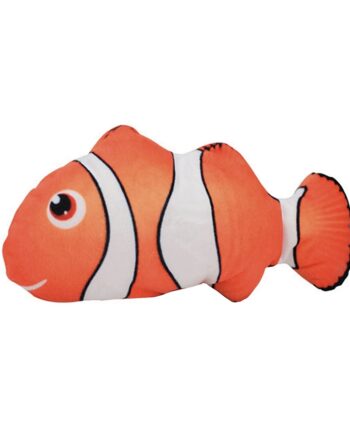 Dalgalı Peluş Balık Çanlı Kedi Oyuncağı 6-20 cm Turuncu