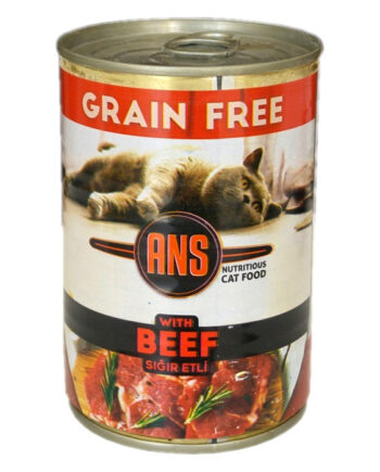 Ans Tahılsız Parça Sığır Etli Kedi Konserve Mama 415 gr