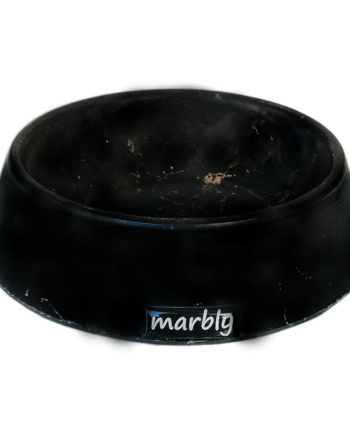 Marbly Siyah Gold Mermerit Kedi Köpek Mama Su Kabı 470 ml