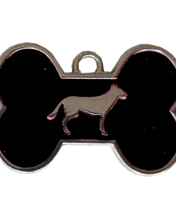 Kemik Şekilli Köpek İsimlik Aksesuar 2*3 cm Siyah