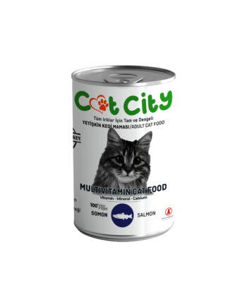 Az Tahıllı Somon Balıklı Yetişkin Kedi Konserve Yaş Mama 400 gr ( 3 Adet )