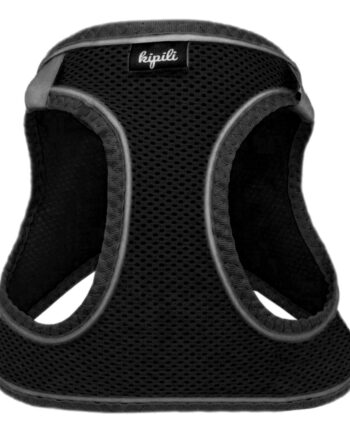 Üç Kilitli Sportif Kedi Köpek Göğüs Tasması 24-28 cm XX-Small Siyah
