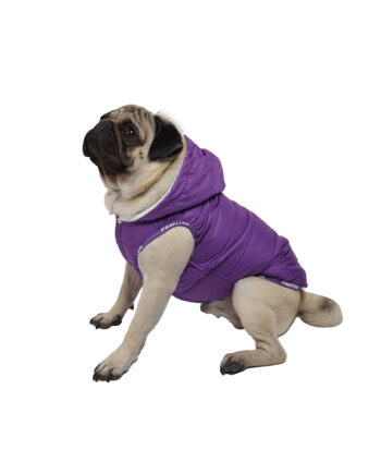 Pawstar Sport Küçük Irk Köpek Yeleği Kapşonlu Mor Small 25 Cm