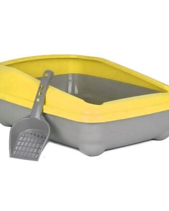 Kedi Tuvalet Kum Kabı 50/37/13.5 cm Sarı + Kürek Hediye