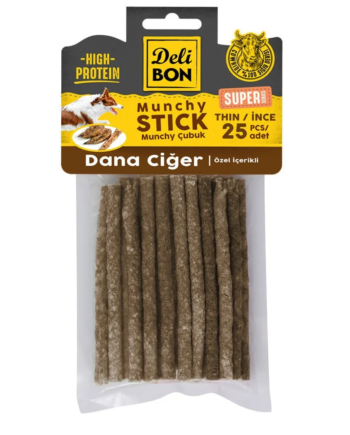Delibon Super Munchy Çubuk Dana Ciğerli İnce 25 Adet