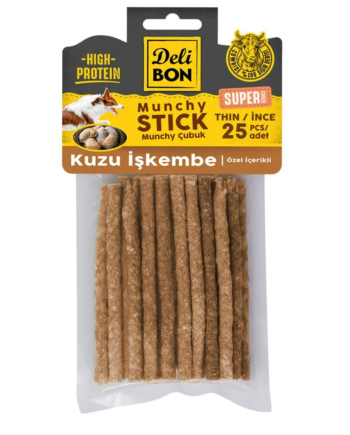 Delibon Super Munchy Çubuk Kuzu İşkembeli İnce 25 Adet