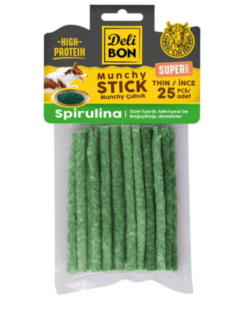 Delibon Super Munchy Çubuk - Spirulinalı İnce 25 Adet