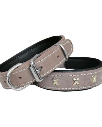 Markapet Deri Metal İşlemeli Köpek Boyun Tasması 2,5 x 40-50 cm Taba