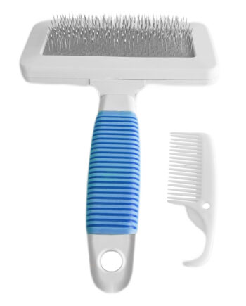 Markapet Temizleme Aparatlı Kedi Köpek Tarağı 7 cm-14 cm Small Mavi