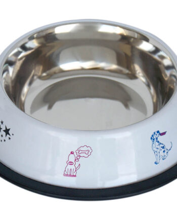Tommy Köpek Çelik Mama Kabi Beyaz- 16 Oz