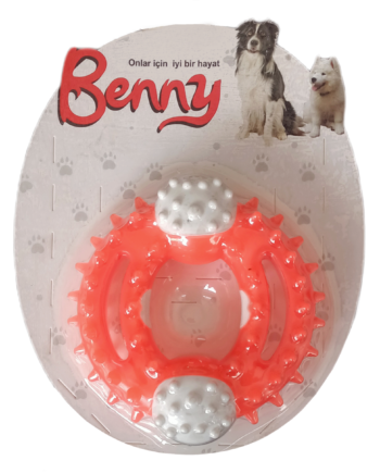 Benny Diş Kaşıma Köpek Oyuncağı Yuvarlak 9,5 cm Turuncu