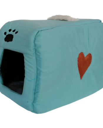 Flipper Kedi Köpek Yatağı Kalpli Çanta Model 35*55 cm Turkuaz