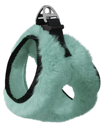 Üç Kilitli Peluş Kedi Köpek Göğüs Tasması 32-40 cm Medium Turkuaz