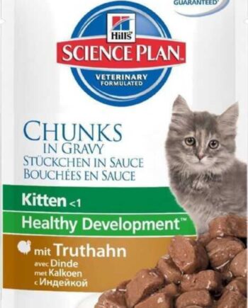 Hills Chunks In Gravy Kitten Hindi Etli Yavru Kedi Konservesi 85 Gr