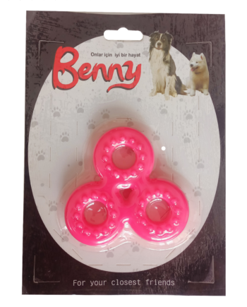 Benny Köpek Oyuncağı Üçlü Halka 9 x 9 cm Pembe