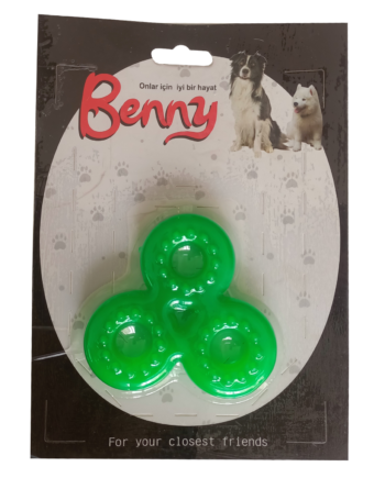 Benny Köpek Oyuncağı Üçlü Halka 9 x 9 cm Yeşil