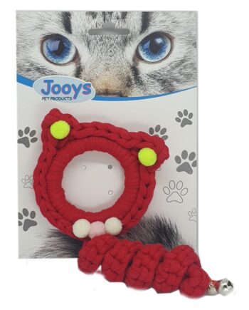 Markapet Jooys Zilli Kedi Örgü İpi 15 cm Kırmızı