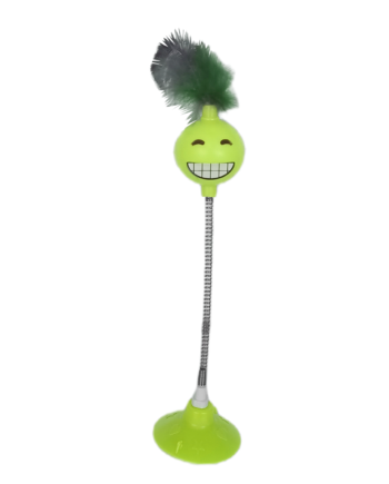 Markapet Yaylı Vantuzlu Hacıyatmaz Kedi Oyuncağı 30 cm Sarı
