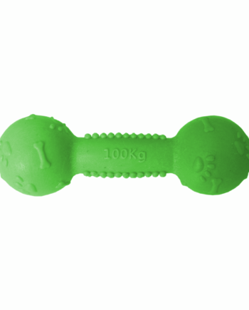 Plastik Köpek Oyuncak Dumbel Yumuşak Dolgu 3,5x11 cm Yeşil