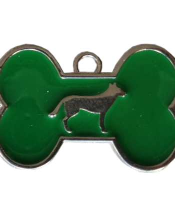 Kemik Şekilli Köpek İsimlik Aksesuar 2*3 cm Yeşil