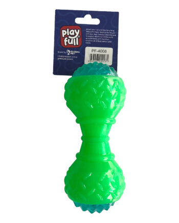 Playfull Aktivite Sesli ve Işıklı Köpek Oyuncak Dumbel 5x15 cm Yeşil