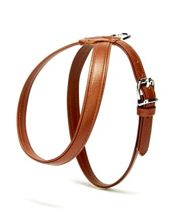 Doggie Flotter El Yapımı Deri Köpek Göğüs Tasması 21 cm x 30 cm Kahverengi