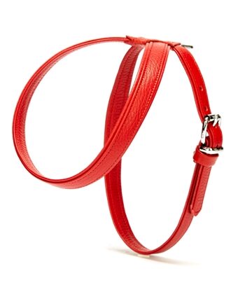 Doggie Flotter El Yapımı Deri Köpek Göğüs Tasması 38 cm x 50 cm Kırmızı