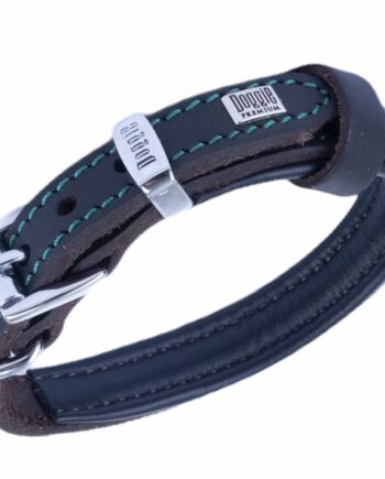 Doggie Yağlı Gerçek Deriden El Yapımı Köpek Boyun Tasması 1,5x20-25 cm Kahverengi